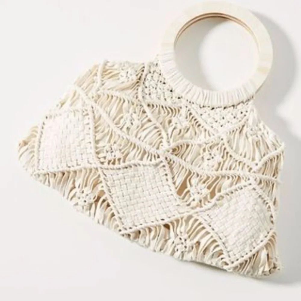 Anthropologie Brady Crocheted Clutch Bag